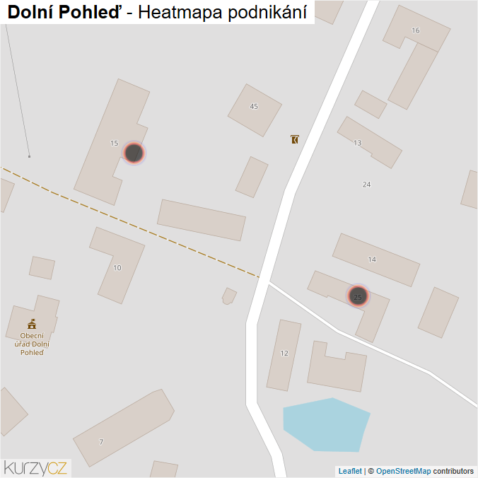 Mapa Dolní Pohleď - Firmy v obci.