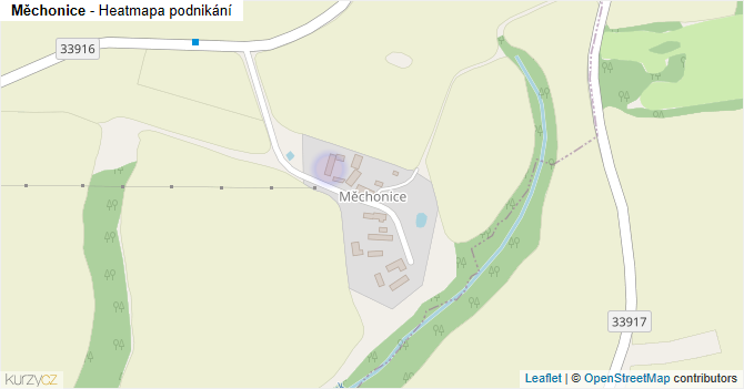 Měchonice - mapa podnikání