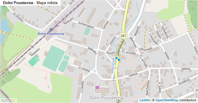 Dolní Poustevna - mapa města