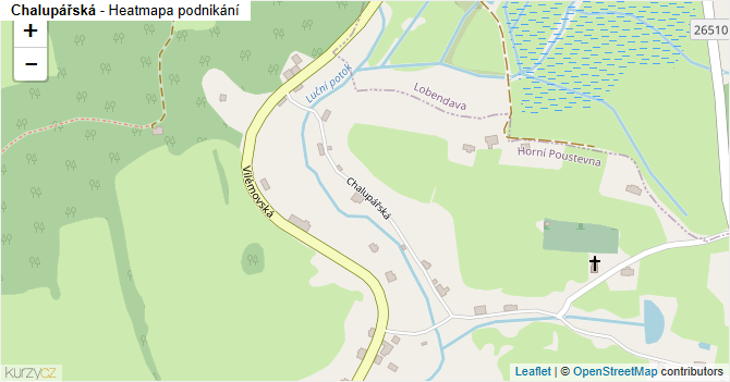 Chalupářská - mapa podnikání