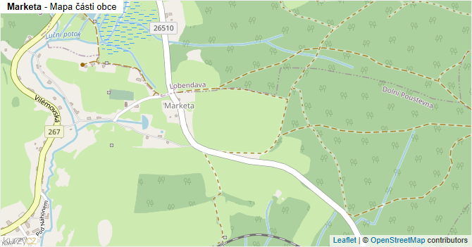 Marketa - mapa části obce