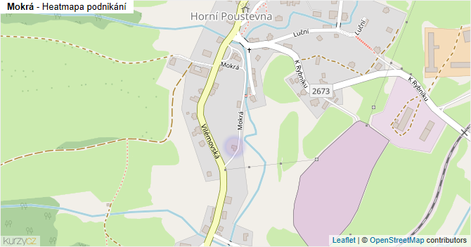 Mokrá - mapa podnikání