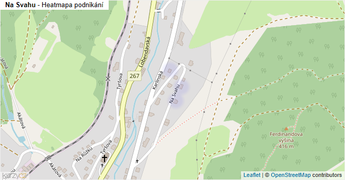 Na Svahu - mapa podnikání
