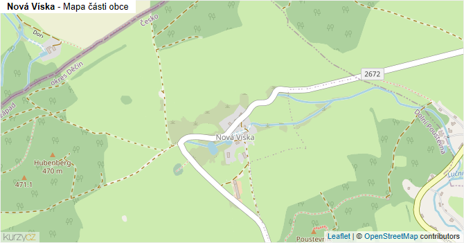 Nová Víska - mapa části obce