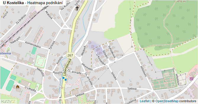 U Kostelíka - mapa podnikání