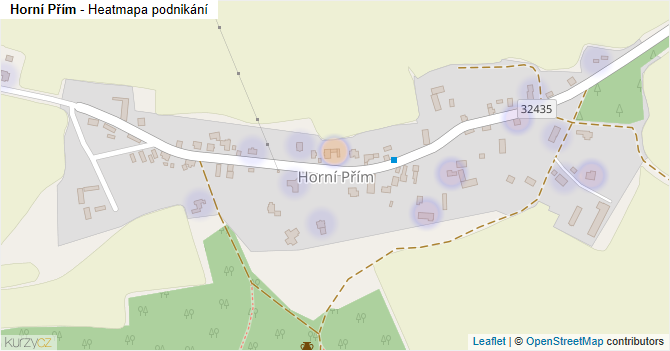 Horní Přím - mapa podnikání