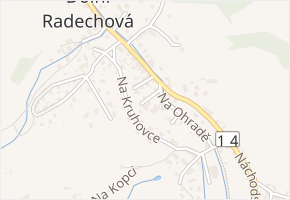 K Orelně v obci Dolní Radechová - mapa ulice