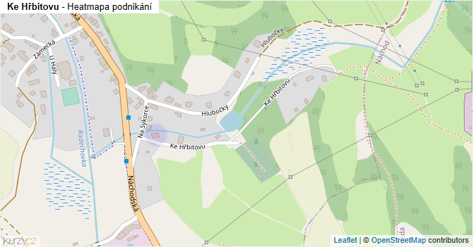 Ke Hřbitovu - mapa podnikání