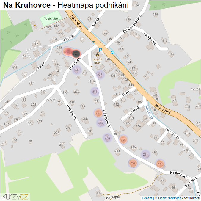 Mapa Na Kruhovce - Firmy v ulici.