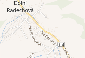 Náchodská v obci Dolní Radechová - mapa ulice