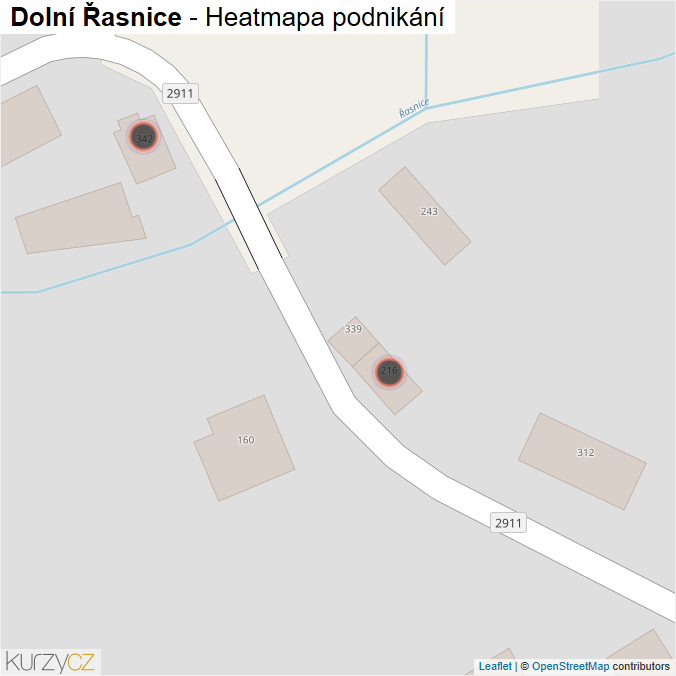 Mapa Dolní Řasnice - Firmy v obci.