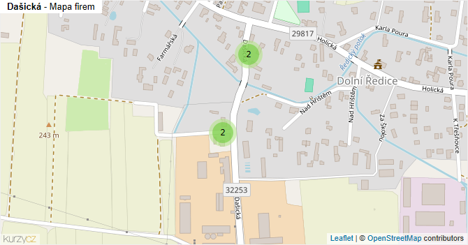 Dašická - mapa firem