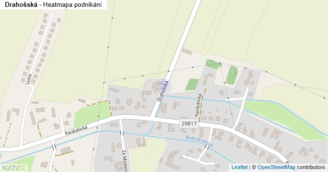 Drahošská - mapa podnikání