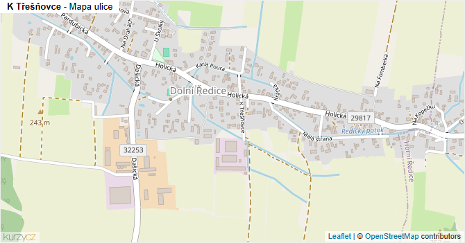 K Třešňovce - mapa ulice