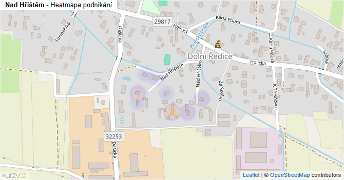 Nad Hřištěm - mapa podnikání