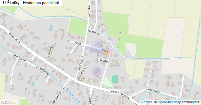 U Školky - mapa podnikání