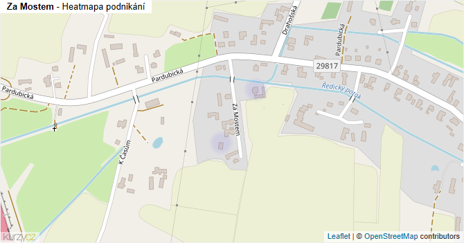 Za Mostem - mapa podnikání