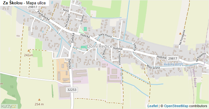 Za Školou - mapa ulice