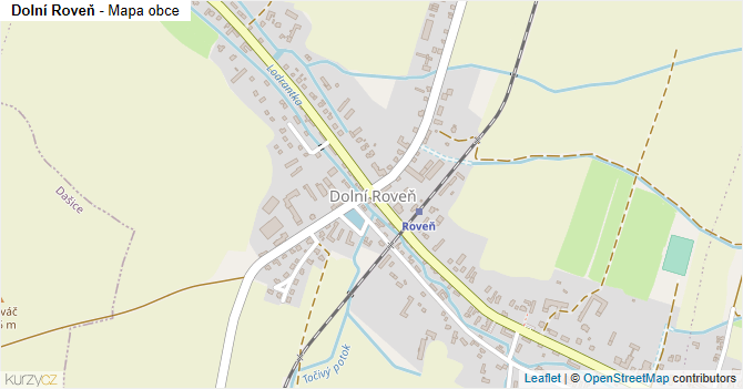 Dolní Roveň - mapa obce