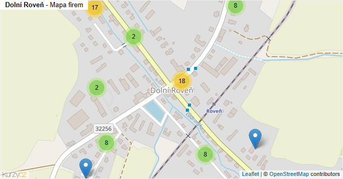 Dolní Roveň - mapa firem