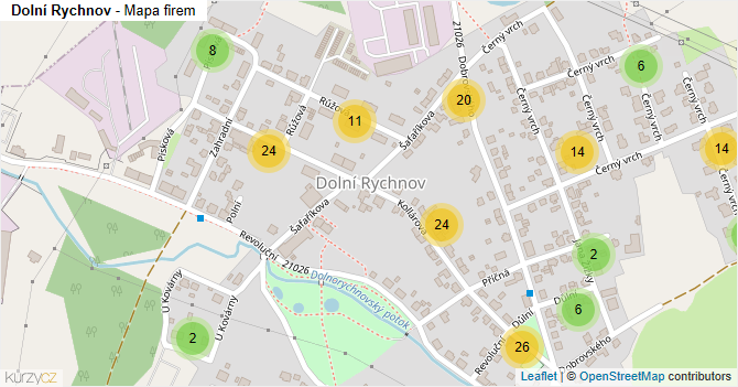 Dolní Rychnov - mapa firem
