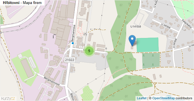 Hřbitovní - mapa firem