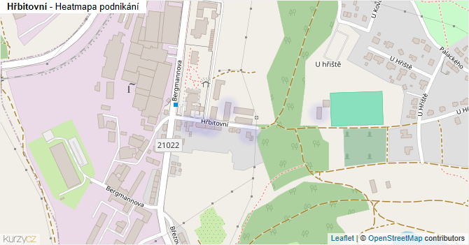 Hřbitovní - mapa podnikání