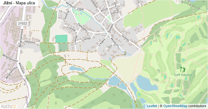 Jižní - mapa ulice