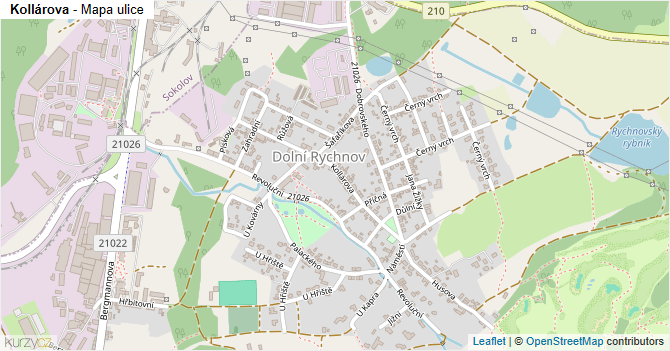 Kollárova - mapa ulice