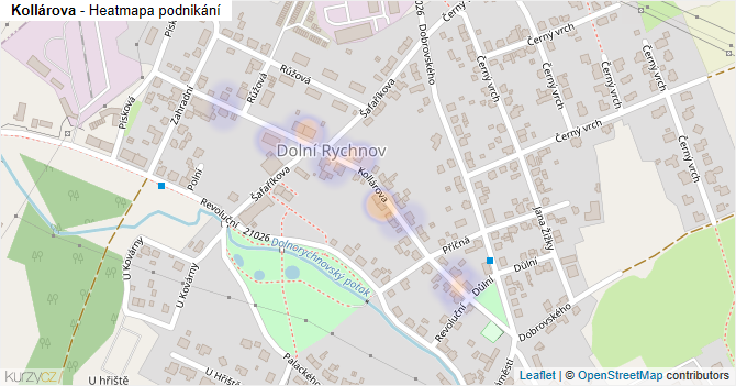 Kollárova - mapa podnikání
