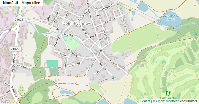 Náměstí - mapa ulice