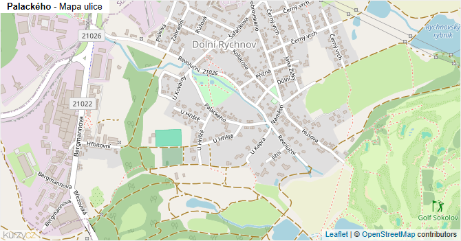 Palackého - mapa ulice