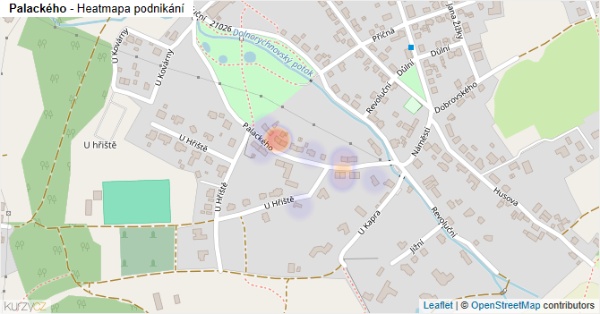 Palackého - mapa podnikání
