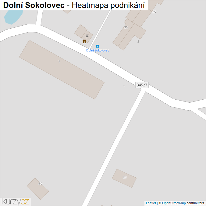 Mapa Dolní Sokolovec - Firmy v obci.