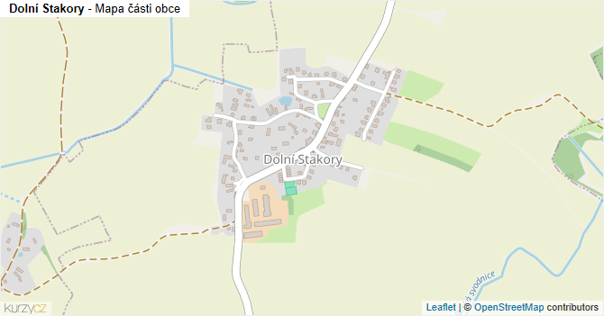 Dolní Stakory - mapa části obce