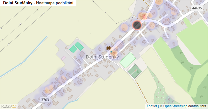 Dolní Studénky - mapa podnikání