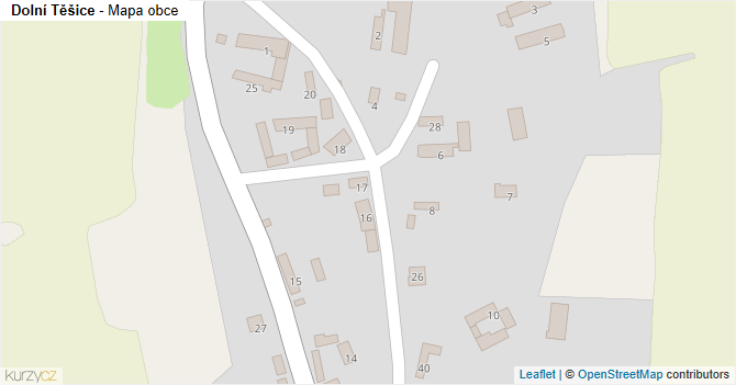 Dolní Těšice - mapa obce