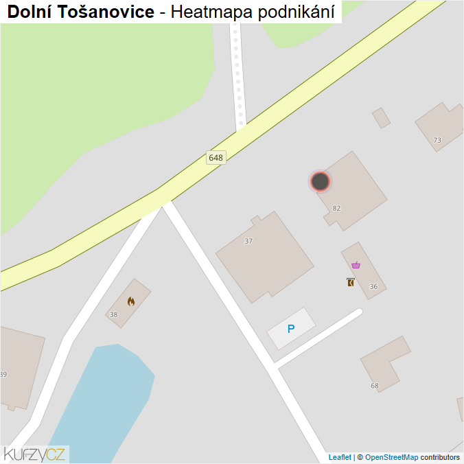 Mapa Dolní Tošanovice - Firmy v obci.