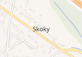 Skoky v obci Dolní Újezd - mapa části obce