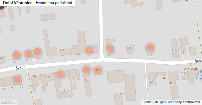 Dolní Věstonice - mapa podnikání
