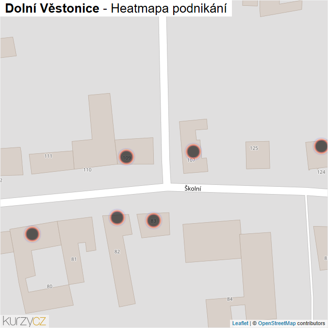 Mapa Dolní Věstonice - Firmy v obci.