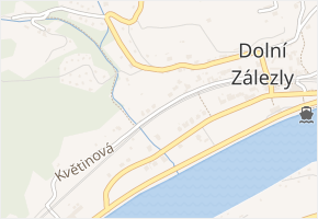 Květinová v obci Dolní Zálezly - mapa ulice