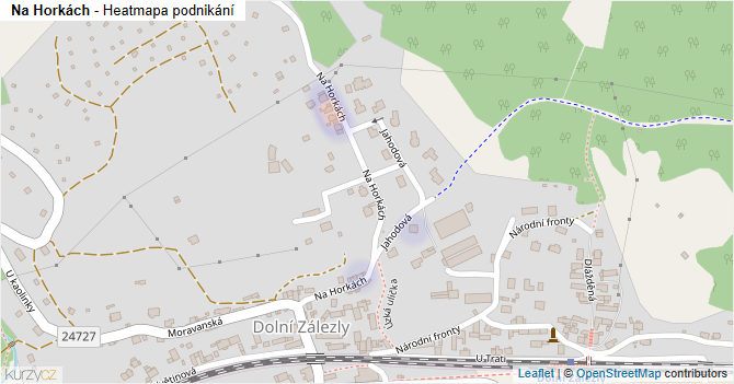 Na Horkách - mapa podnikání