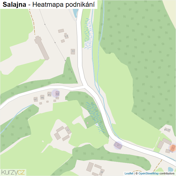 Mapa Salajna - Firmy v části obce.