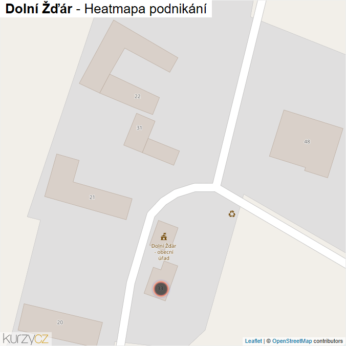 Mapa Dolní Žďár - Firmy v obci.