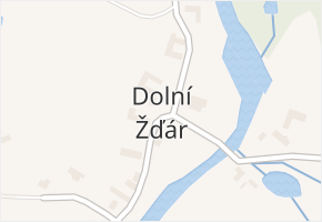 Dolní Žďár v obci Dolní Žďár - mapa části obce