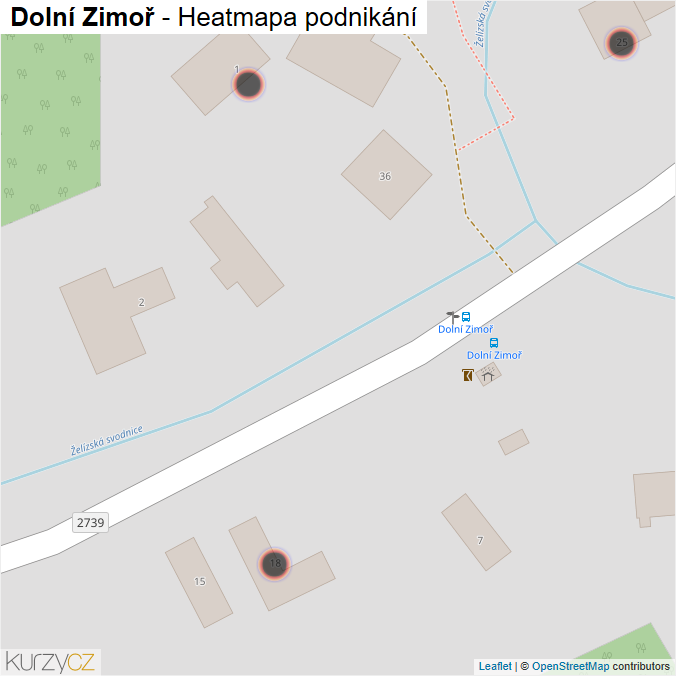 Mapa Dolní Zimoř - Firmy v obci.