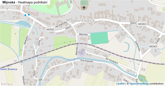 Mlýnská - mapa podnikání