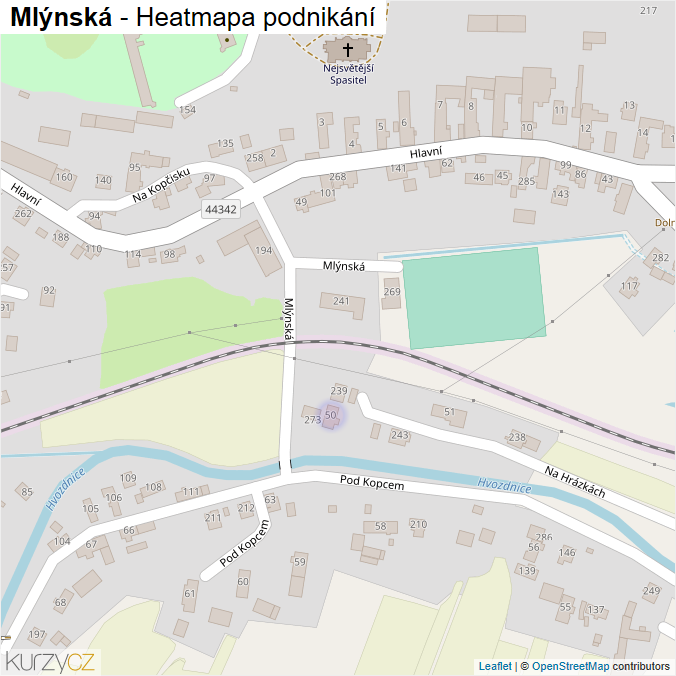 Mapa Mlýnská - Firmy v ulici.