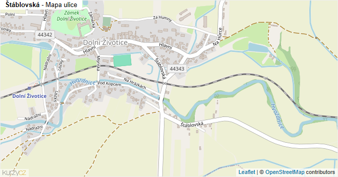 Štáblovská - mapa ulice
